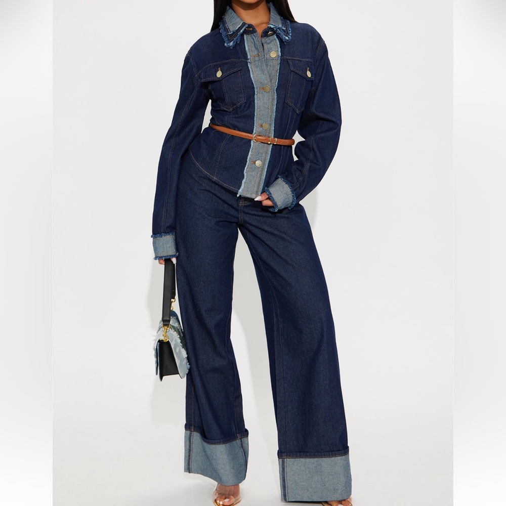 Clean Cut Denim 3 Piece Pant Set - Dark
Denim